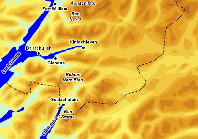 Clickable Map: South-East Lochaber 