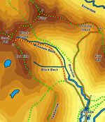 Map for our version of the Mosedale Horseshoe