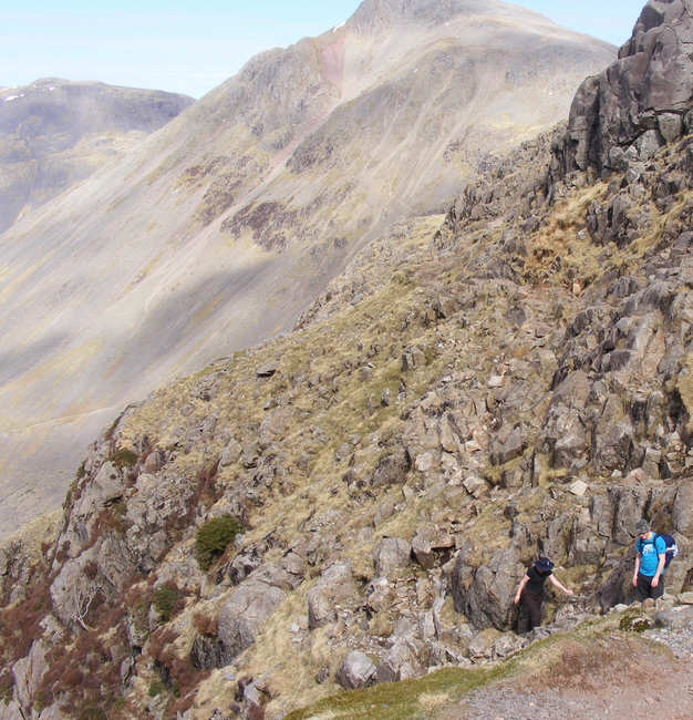 Rocky step on the Corridor Route